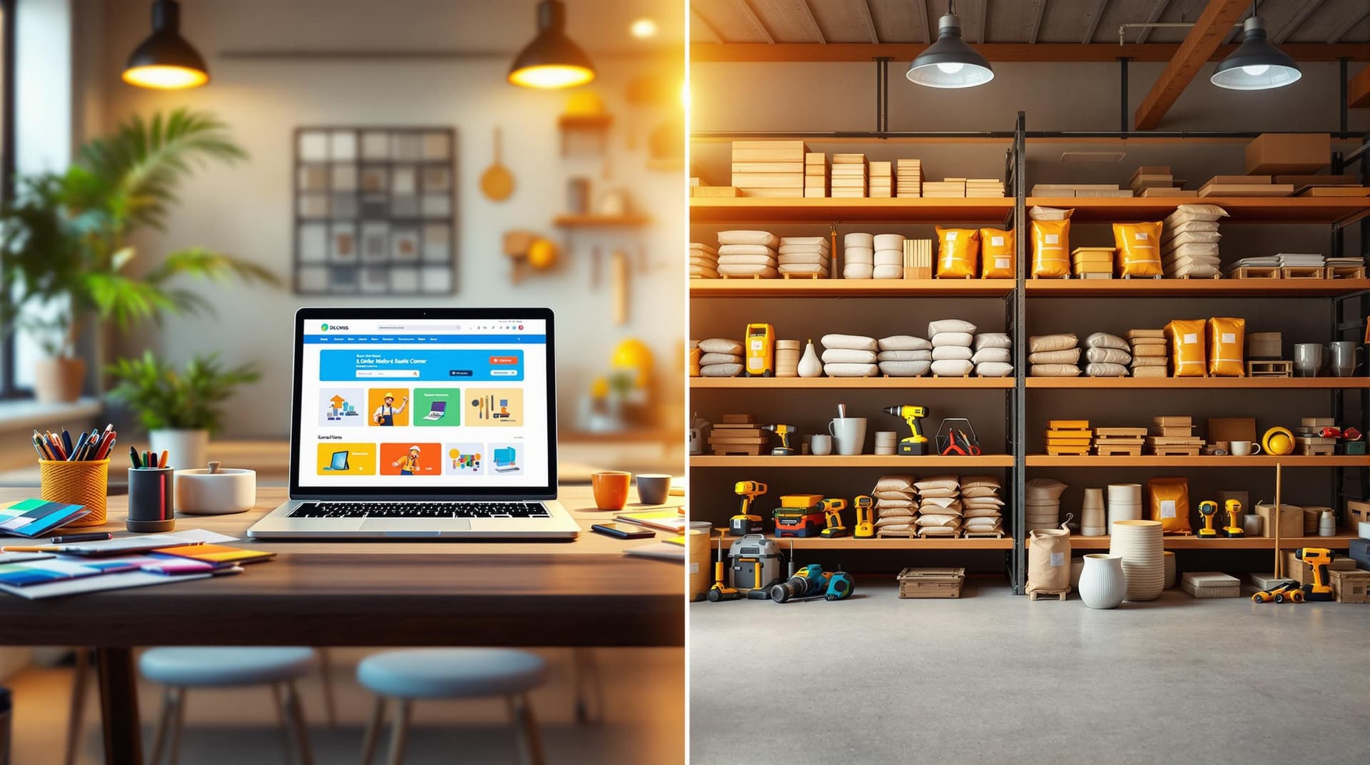 Compras Online vs Offline: Materiais de Construção