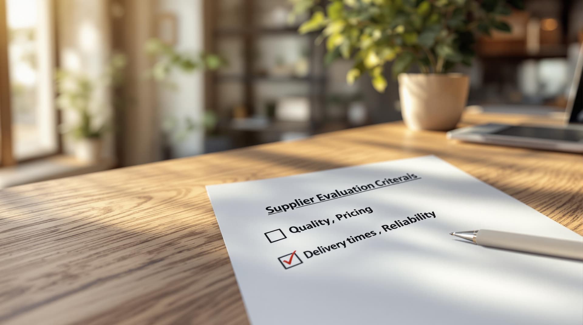 Checklist para Avaliar Custo-Benefício de Fornecedores
