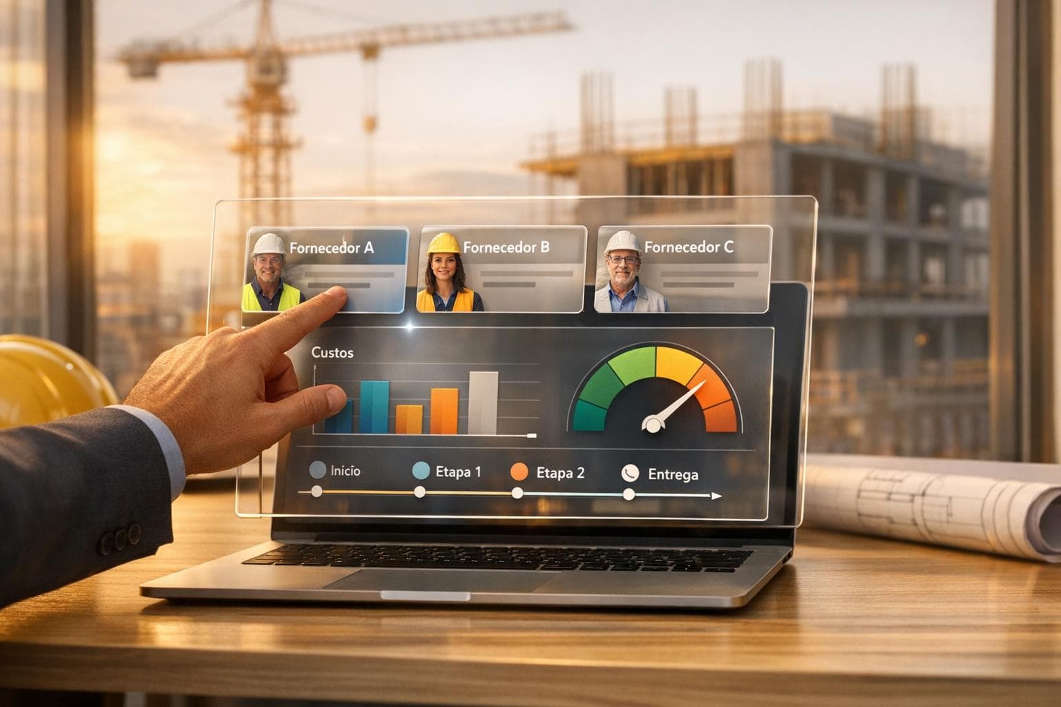 Como a IA Otimiza a Escolha de Fornecedores na Construção