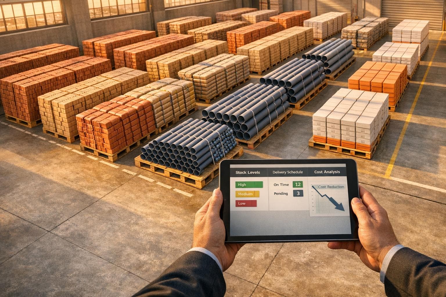 Como a compra de material de construção influencia na economia da obra?